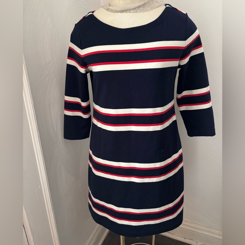 Xx GAP Navy Dress with Red and White Stripes sz 6 Xx